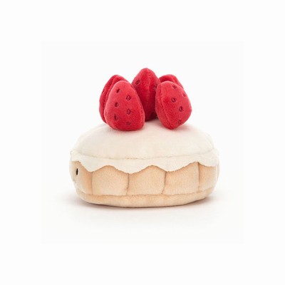 Jellycat Pretty Patisserie Tarte Aux Fraises USA | 01239VMKB